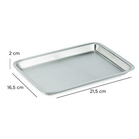 VASCHETTA IN ACCIAIO INOX - 21,5x16,5x2 CM
