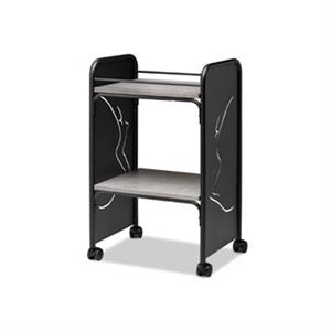 CARRELLO ESTETISTA IRON IN ACCIAIO CON 2 RIPIANI IN LEGNO ANTIGRAFFI