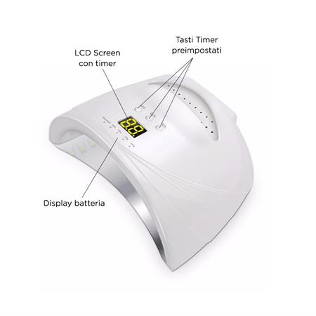 LAMPADA LED FELIX CORDLESS A BATTERIA CON BASE SPECCHIATA 48 W