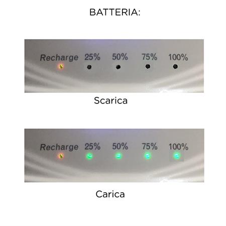 LAMPADA LED FELIX CORDLESS A BATTERIA CON BASE SPECCHIATA 48 W
