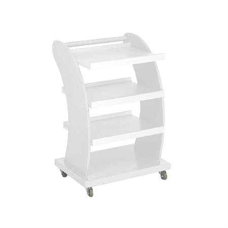 CARRELLO ESTETISTA ARCO IN LEGNO CON 4 RIPIANI
