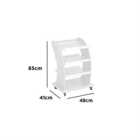 CARRELLO ESTETISTA ARCO IN LEGNO CON 4 RIPIANI