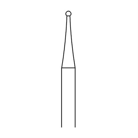 PUNTA FRESA A SFERA CON TAGLIO A CROCE TOP- 0,9 MM 2PZ