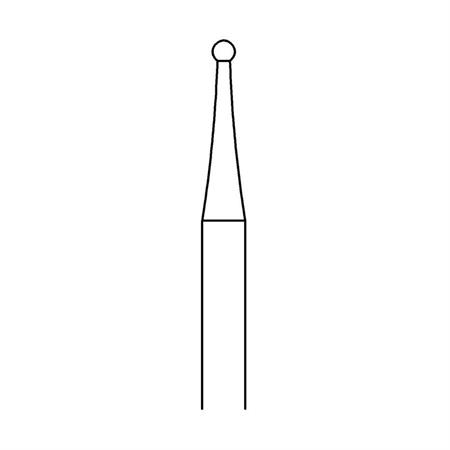 PUNTA FRESA A SFERA CON TAGLIO A CROCE TOP - 1,2 MM 2PZ