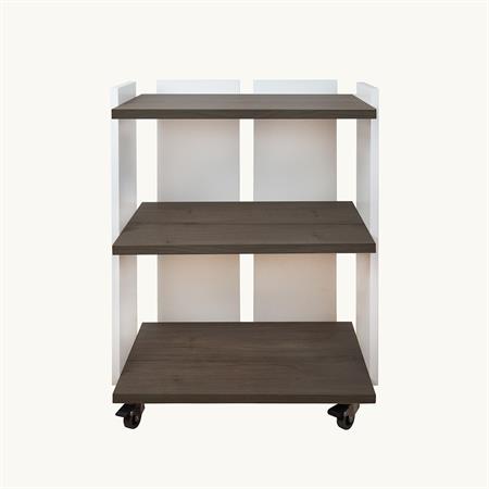 CARRELLO ESTETISTA IVORY PORTA OGGETTI 3 PIANI - FINITURA WENGE' NAT