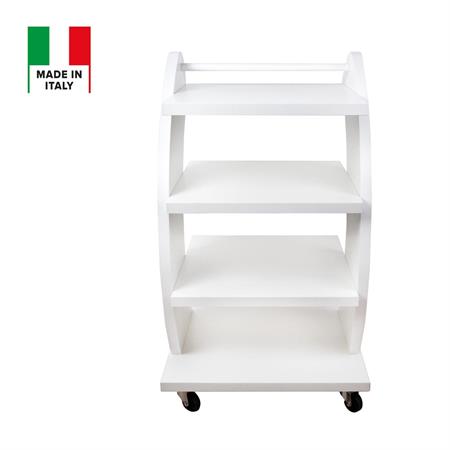 CARRELLO ESTETISTA PERLA PORTA OGGETTI 4 RIPIANI