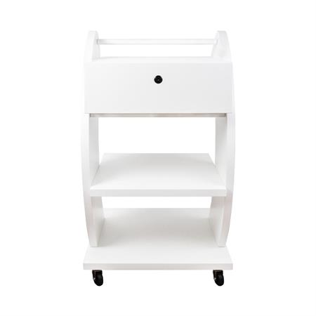 CARRELLO ESTETISTA ALABASTER  2 PIANI E CASSETTO CON SERRATURA