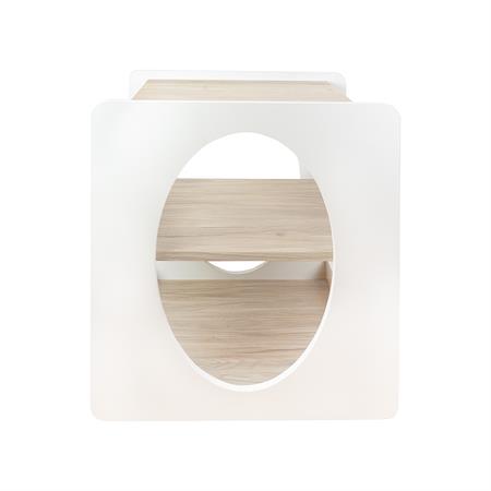 CARRELLO ESTETISTA ONYX PORTA OGGETTI 3 PIANI - FINITURA LARICE BIAN