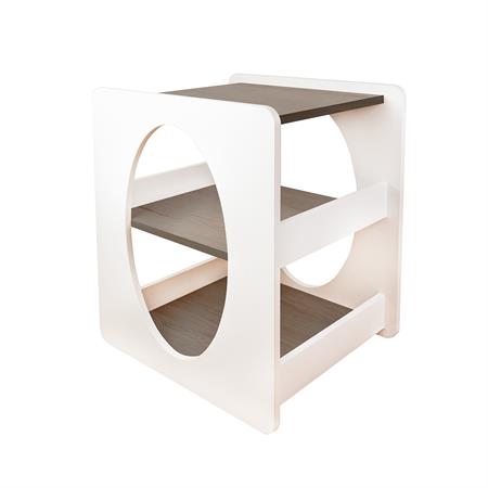 CARRELLO ESTETISTA ONYX PORTA OGGETTI 3 PIANI - FINITURA WENGE' NATU