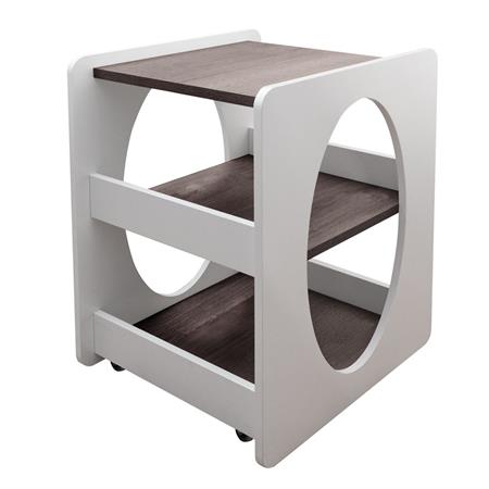 CARRELLO ESTETISTA ONYX PORTA OGGETTI 3 PIANI - FINITURA WENGE' NATU