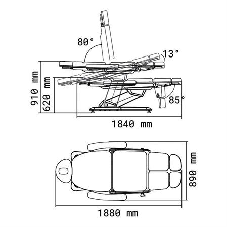 POLTRONA PEDICURE SLIM - 4 MOTORI