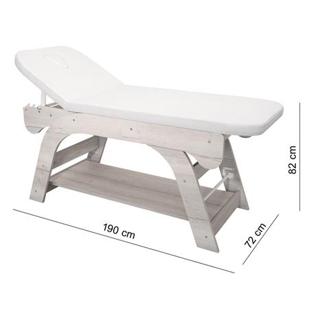 LETTINO MASSAGGIO IN LEGNO CROSS - 1 SNODO - FIN. LARICE BIANCO