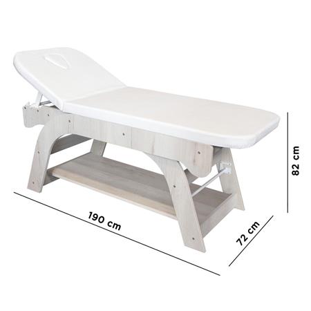 LETTINO MASSAGGIO IN LEGNO CROSS - 1 SNODO - FIN. LARICE BIANCO