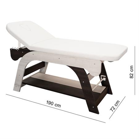 LETTINO MASSAGGIO IN LEGNO CROSS-1 SNODO-FIN. WENGE/LARICE