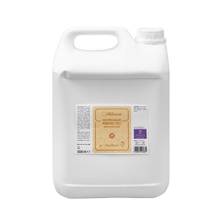 OLIO MASSAGGIO CORPO ALLE MANDORLE DOLCI PURO 100% , TANICA 5 LITRI