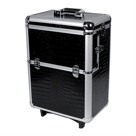Professioneller Krokodil-Trolley Schwarz