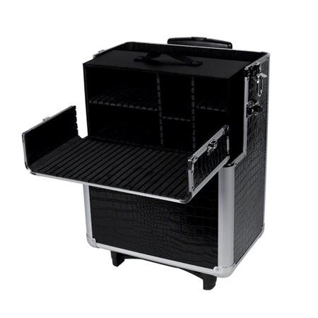 Professioneller Krokodil-Trolley Schwarz